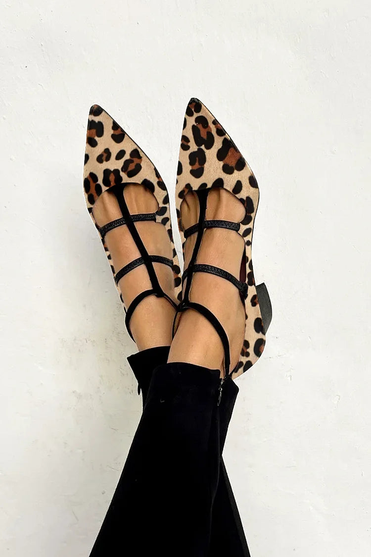 LUCILLE – LEOPARD STRAP PUMP