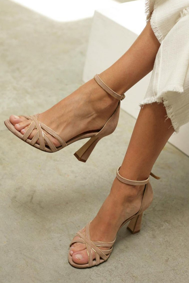 MARNIE – NUDE STRAP BLOCK HEELS