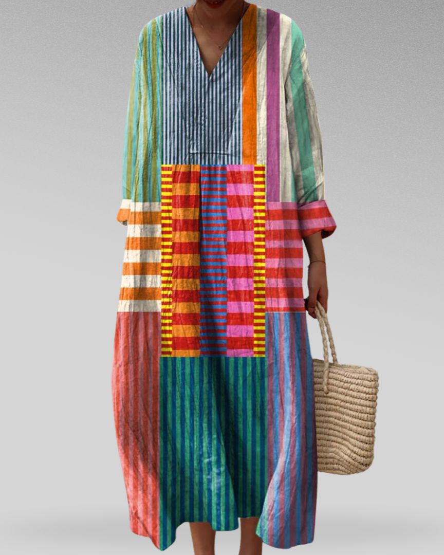 ELISA - GEOMETRIC MAXI DRESS