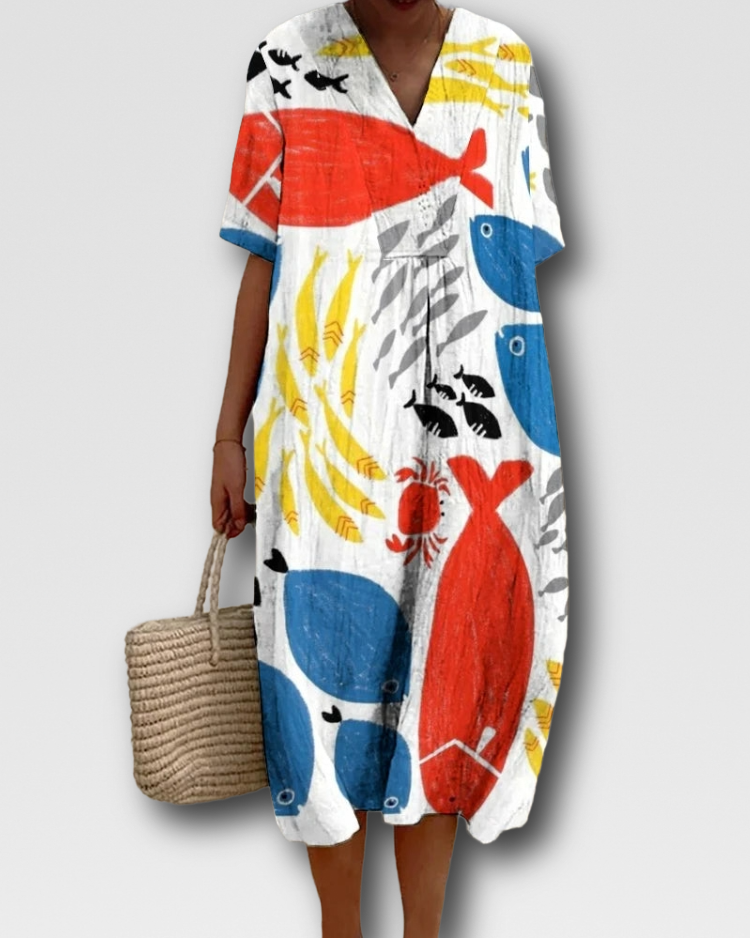 EVELYN - BOHO FLOW MIDI DRESS
