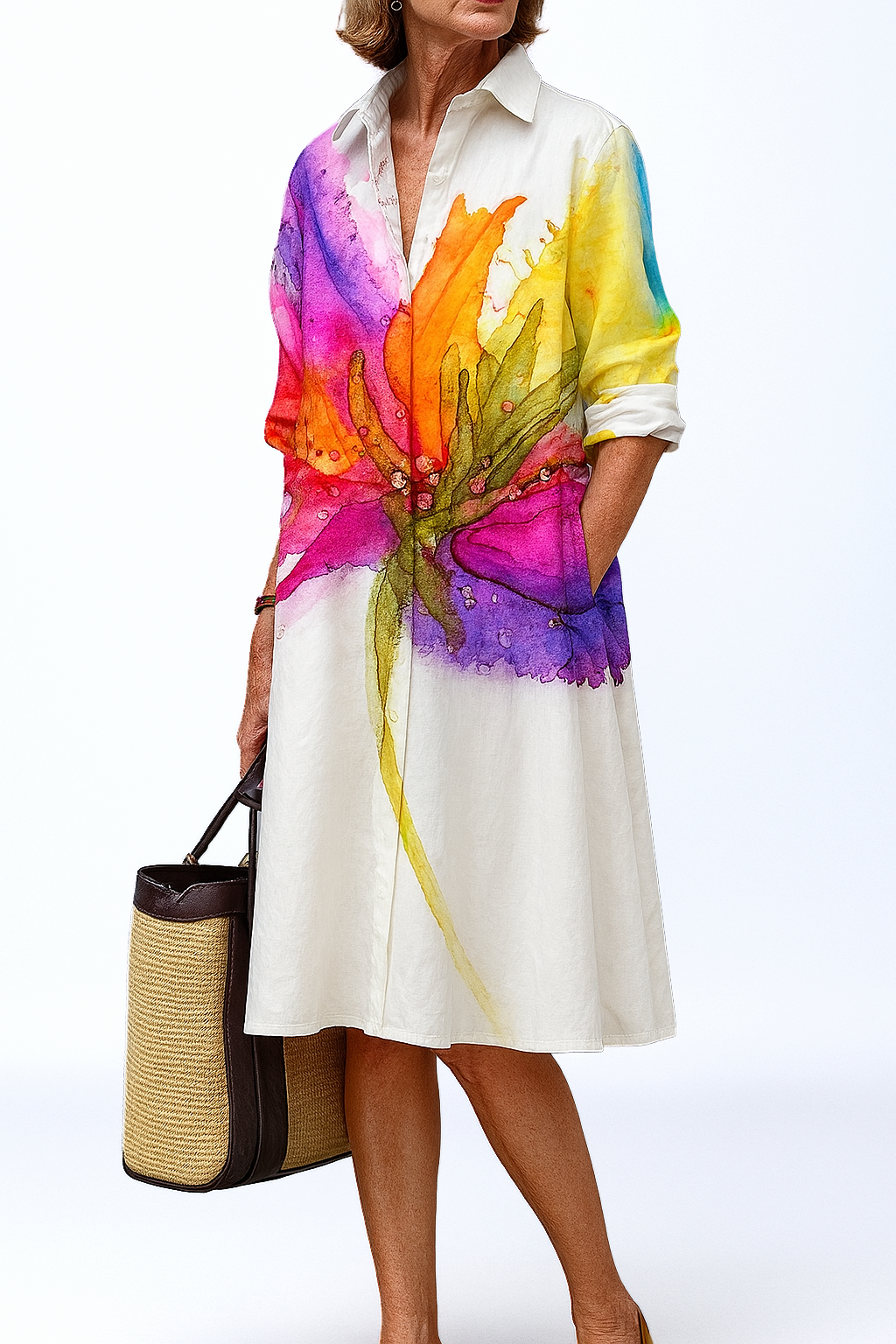 BELINDA – WATERCOLOUR BLOOM DRESS