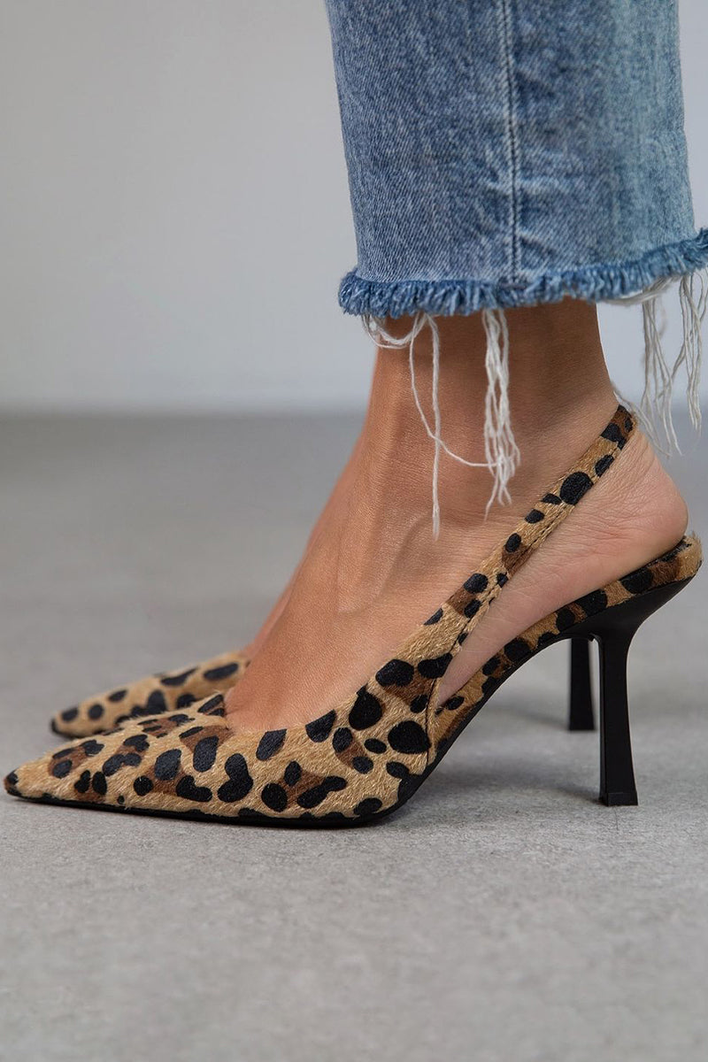 THALIA – LEOPARD SLINGBACK HEEL