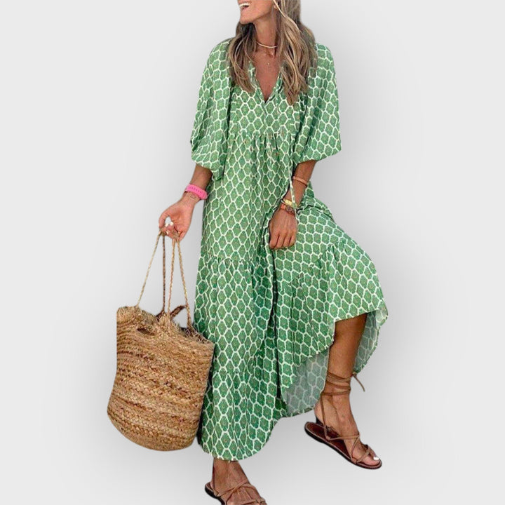 ELLA - BOHEMIAN PRINTED MAXI DRESS