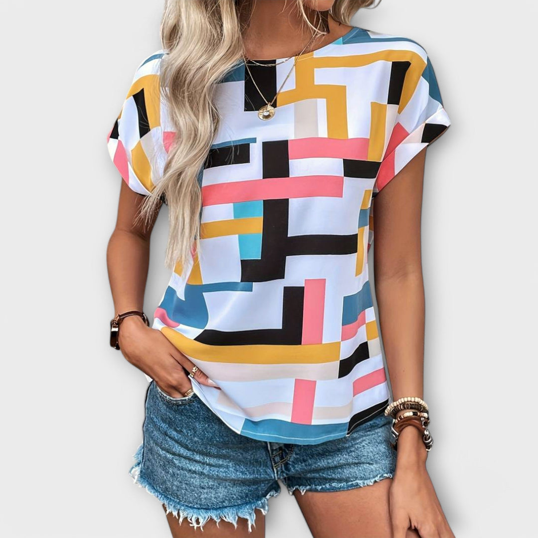 SYLVIE - CLASSIC SHORT-SLEEVE BLOUSE