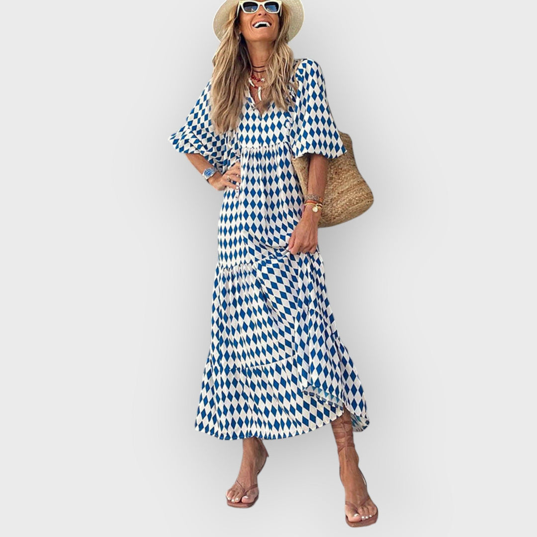 ELLA - BOHEMIAN PRINTED MAXI DRESS