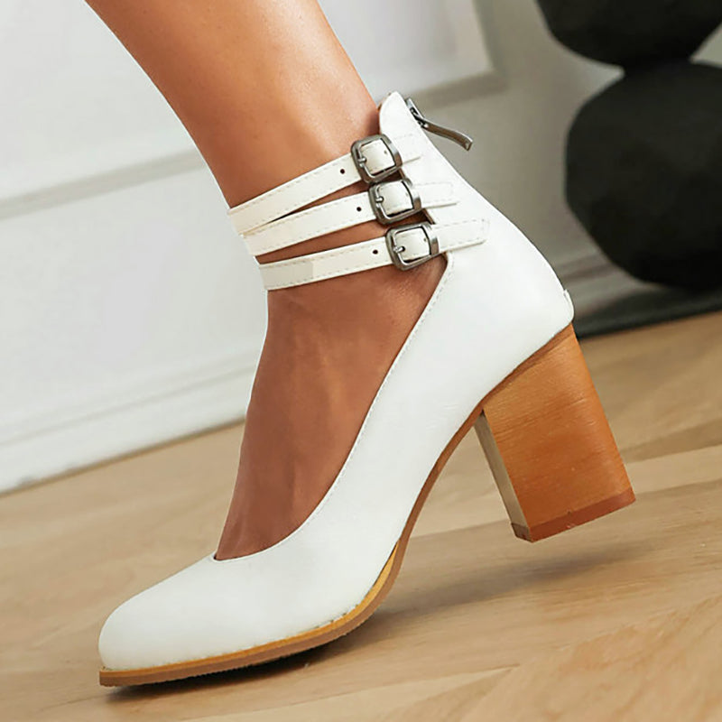 DAHLIA – TRIPLE STRAP BLOCK HEEL