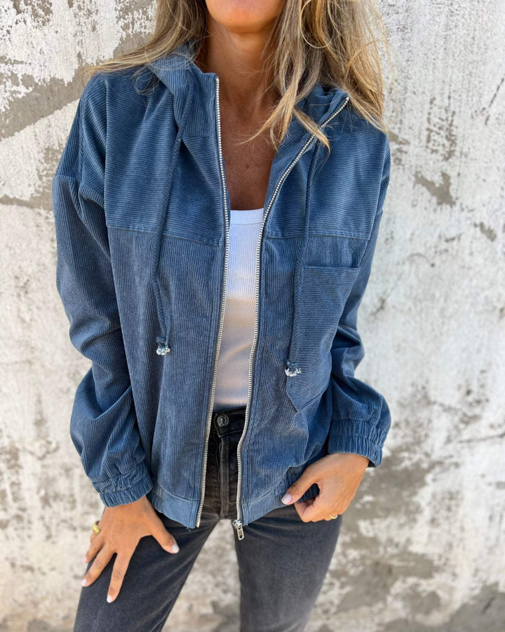 VERONIKA – LIGHT CORDUROY HOODED JACKET