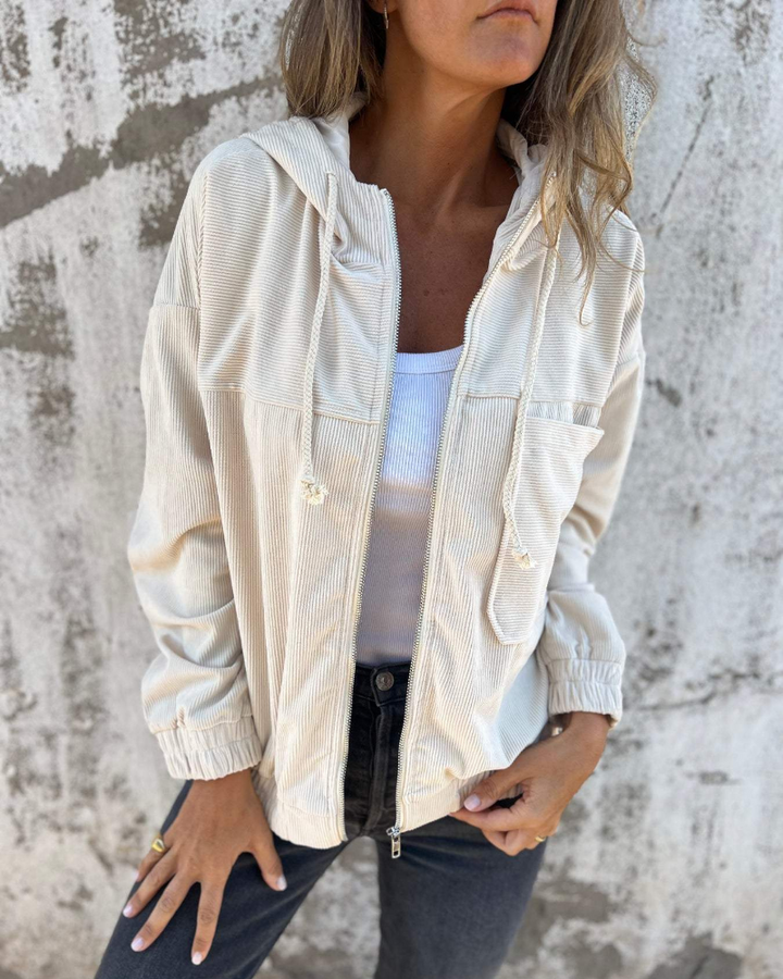 VERONIKA – LIGHT CORDUROY HOODED JACKET