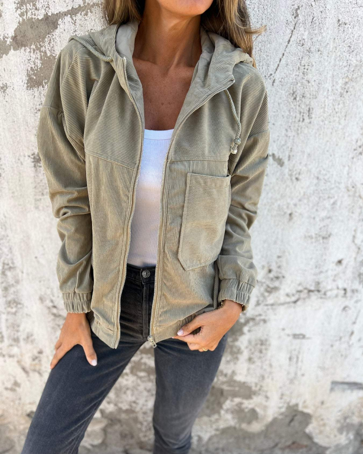 VERONIKA – LIGHT CORDUROY HOODED JACKET