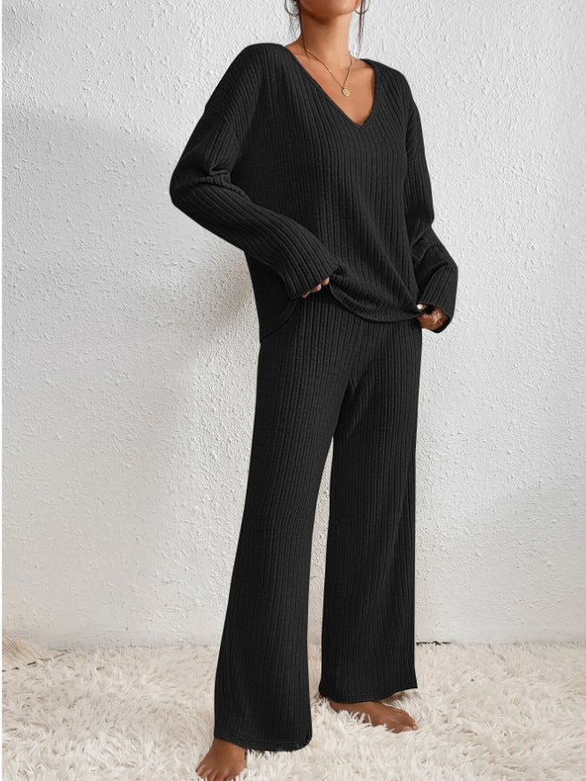 SARA - RIBBED KNIT LOUNGE SET