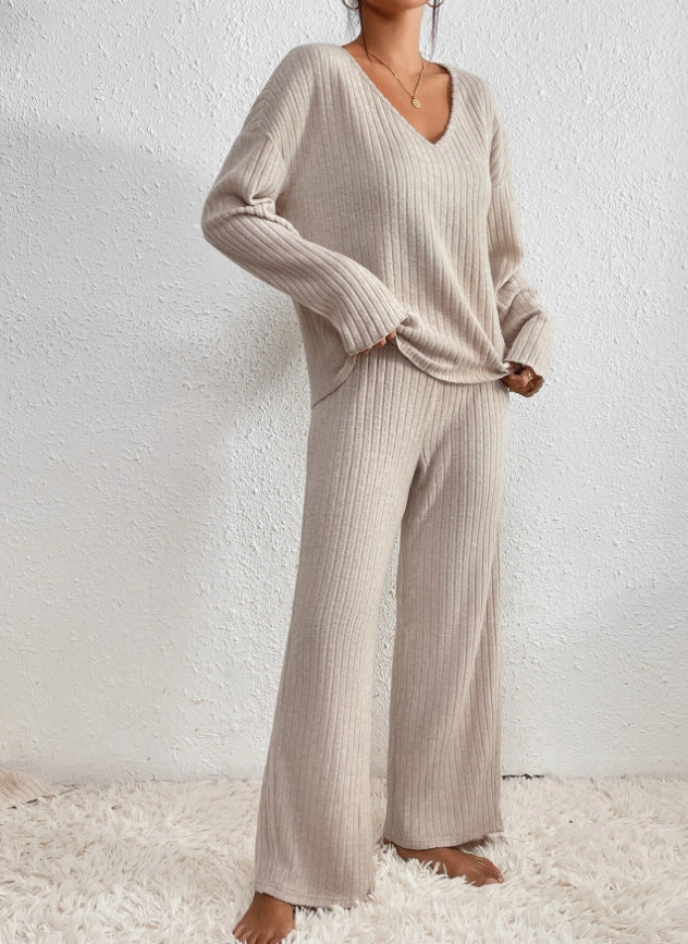 SARA - RIBBED KNIT LOUNGE SET