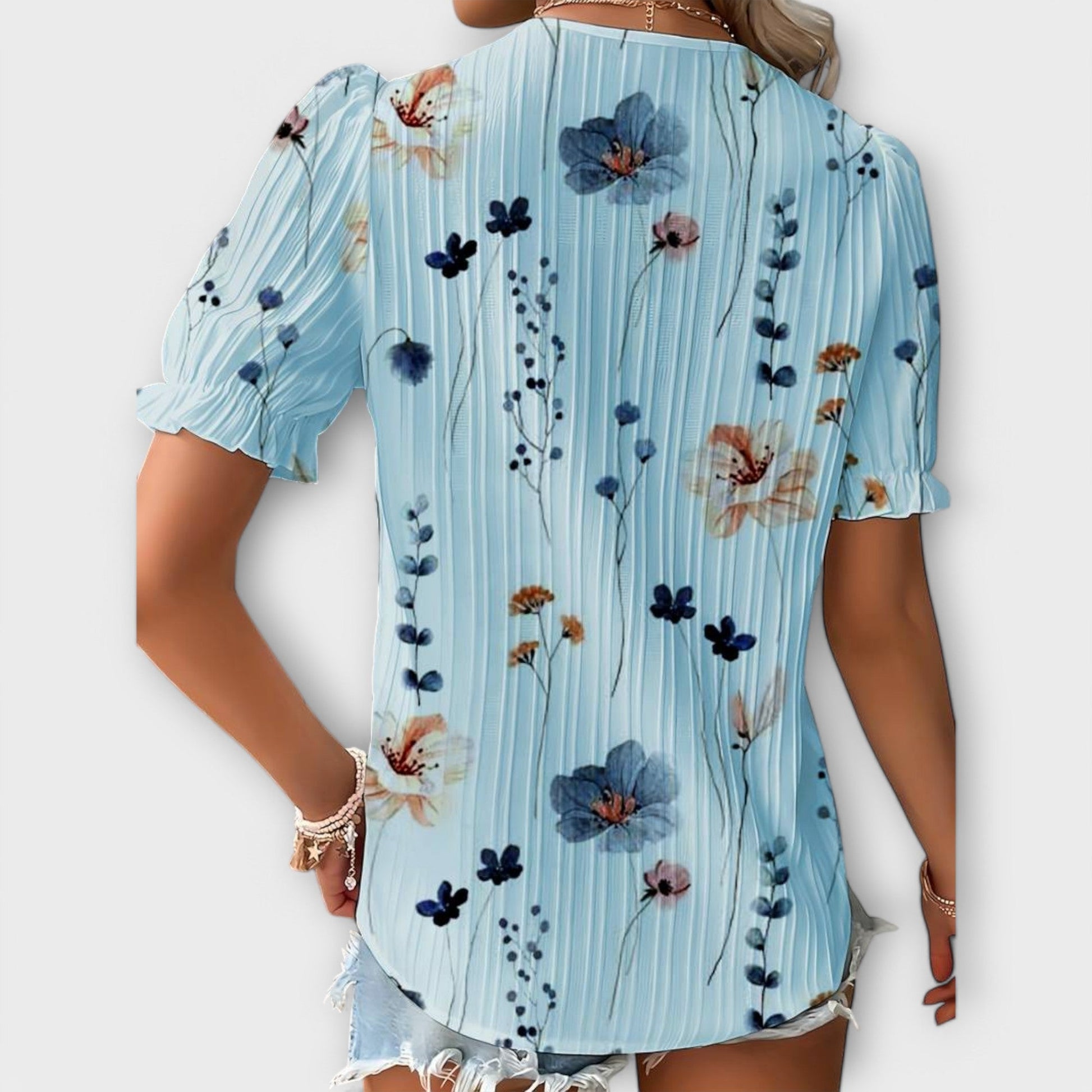 PAULINE - TIMELESS V-NECK BLOUSE