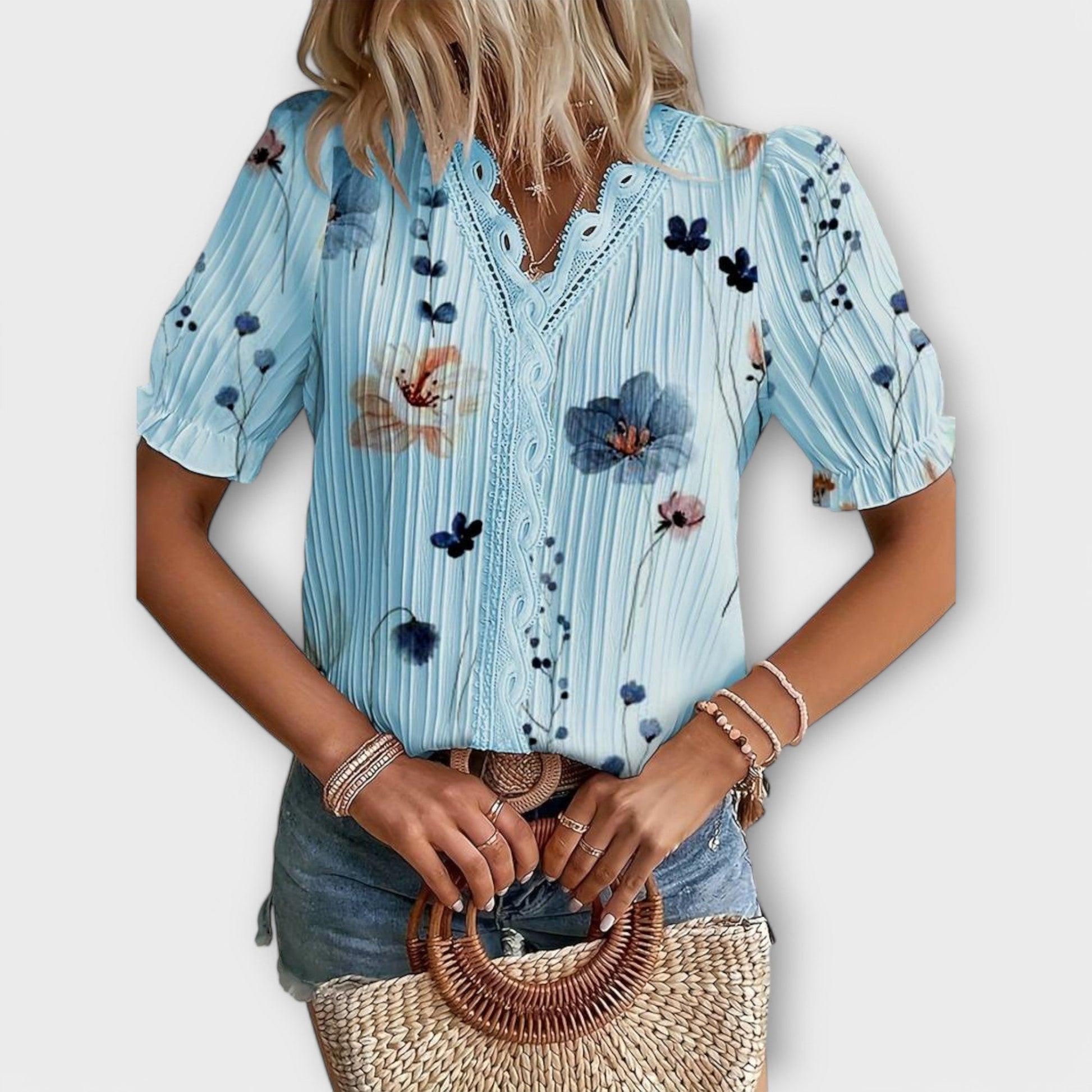 PAULINE - TIMELESS V-NECK BLOUSE