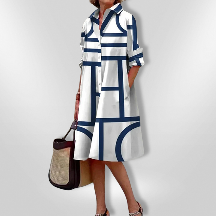 JOYCE - GRAPHIC MIDI DRESS