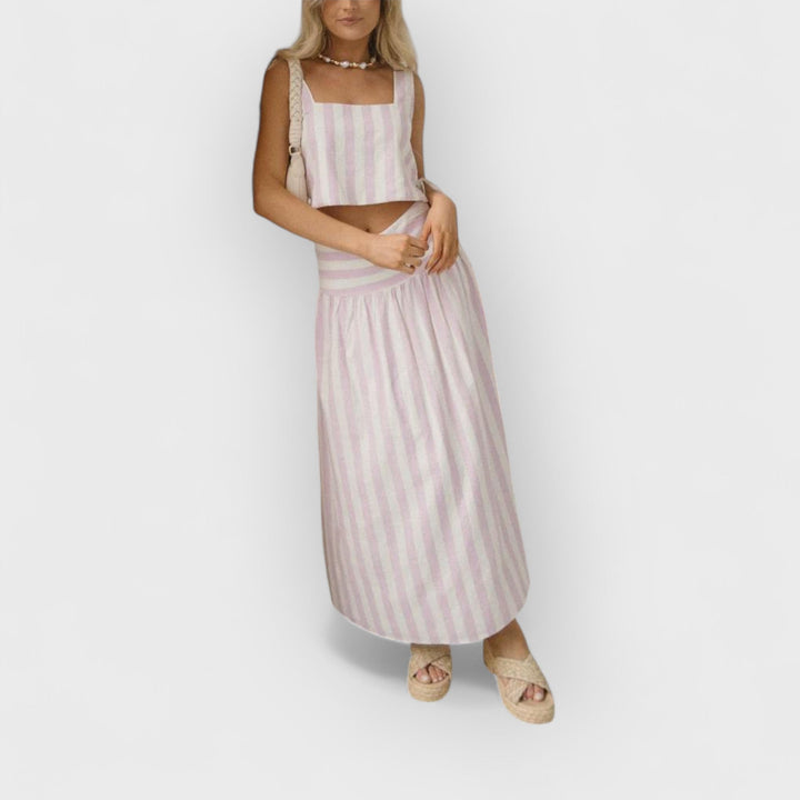 LACEY - STRIPED SKIRT SET