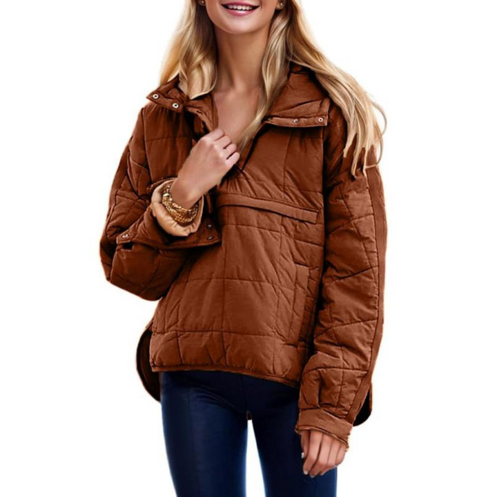 MOIRA – QUILTED PULLOVER PUFFER JACKET