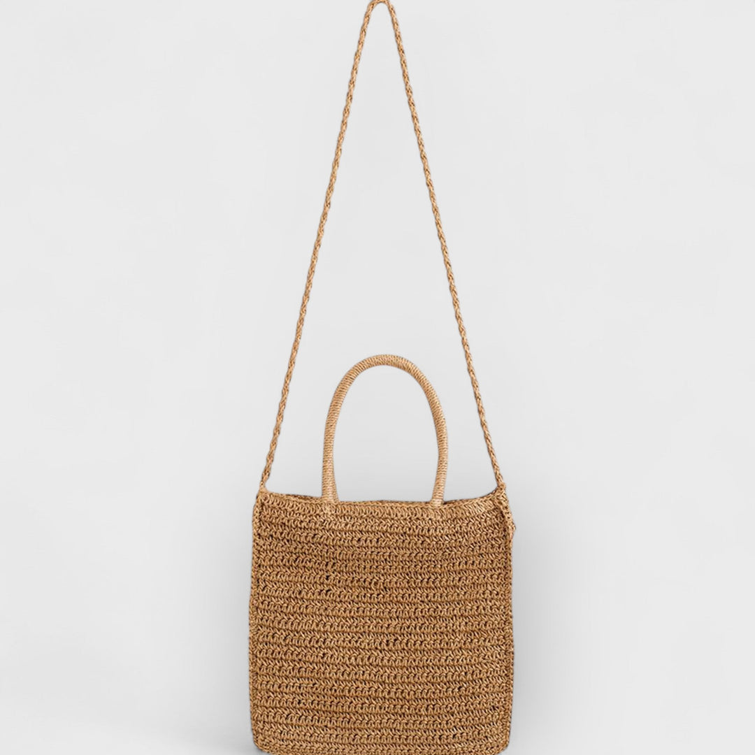 BRENDA - FLOWER WOVEN STRAW BAG