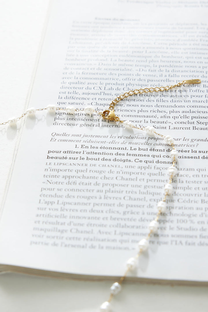 SUSAN - GOLD TONE PEARL NECKLACE