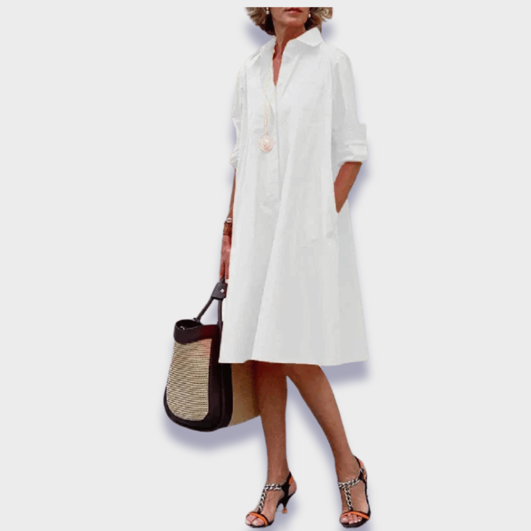 GERALDINE - ELEGANT COLLAR DRESS