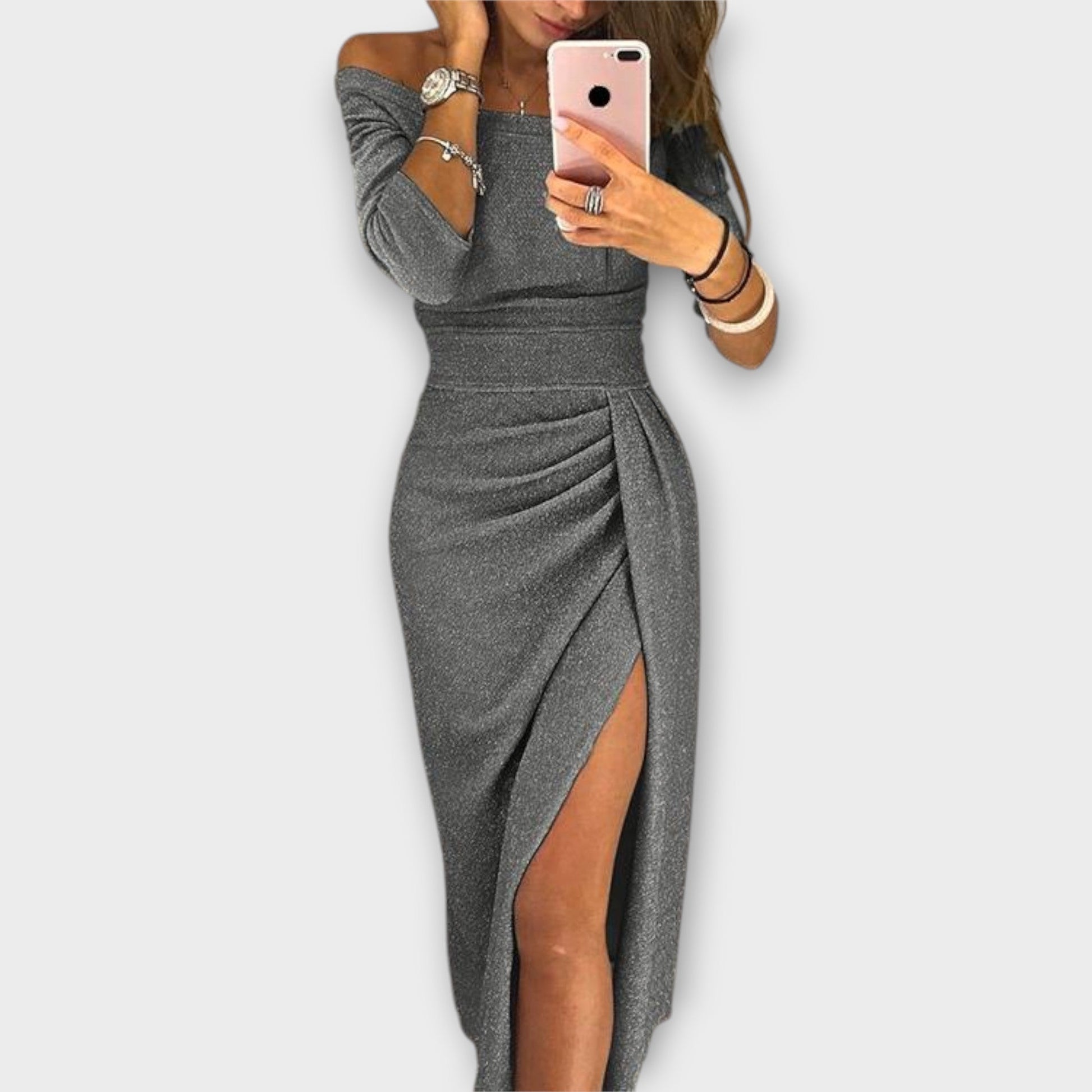 STEPHANIE - ELEGANT OFF-SHOULDER DRESS