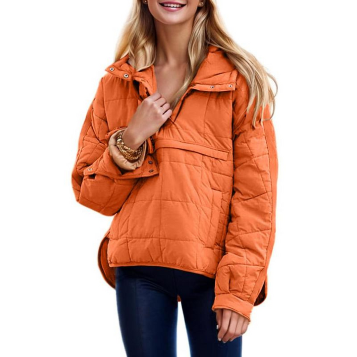 MOIRA – QUILTED PULLOVER PUFFER JACKET