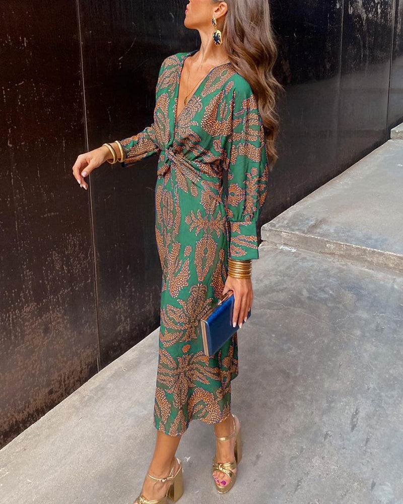 DEVINA - KNOTTED MIDI DRESS