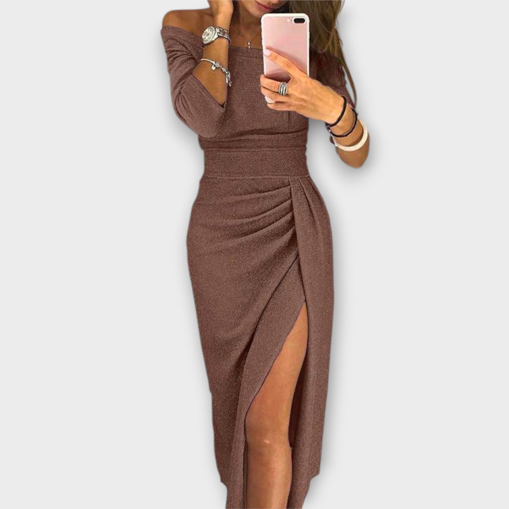 STEPHANIE - ELEGANT OFF-SHOULDER DRESS