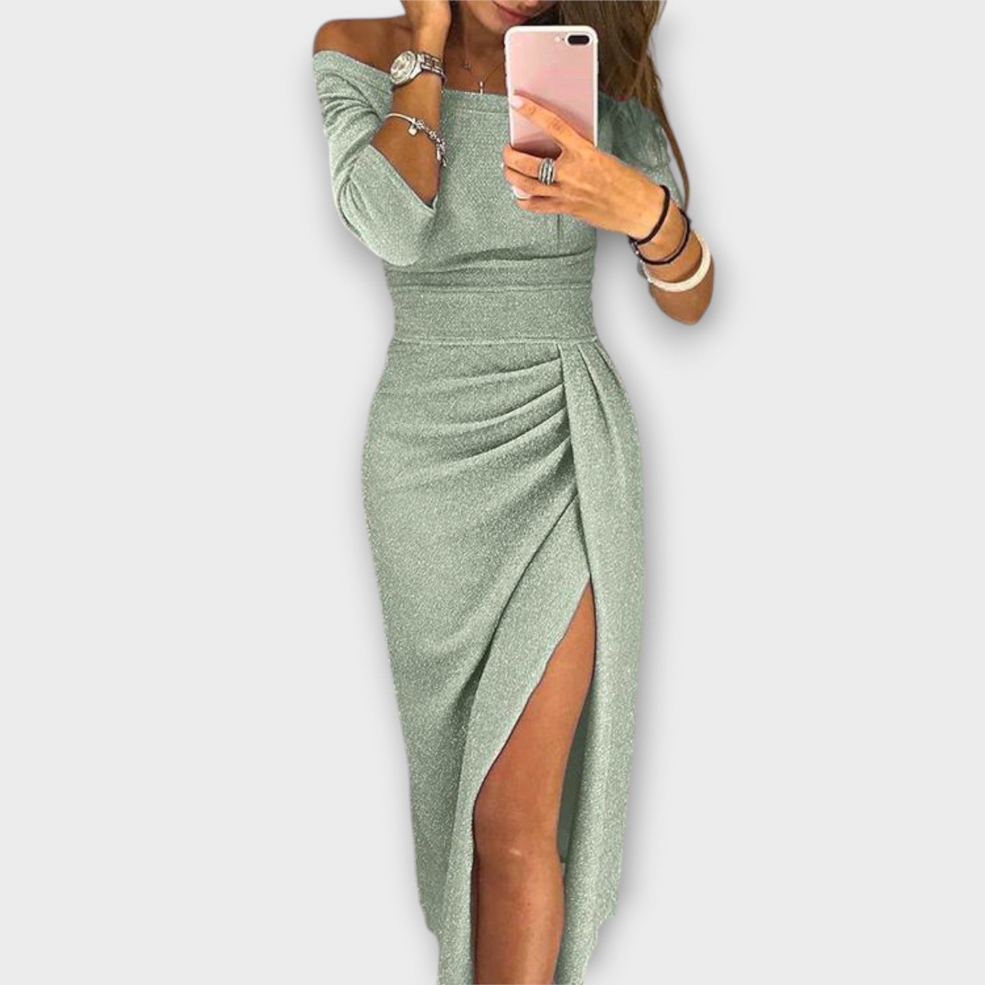STEPHANIE - ELEGANT OFF-SHOULDER DRESS
