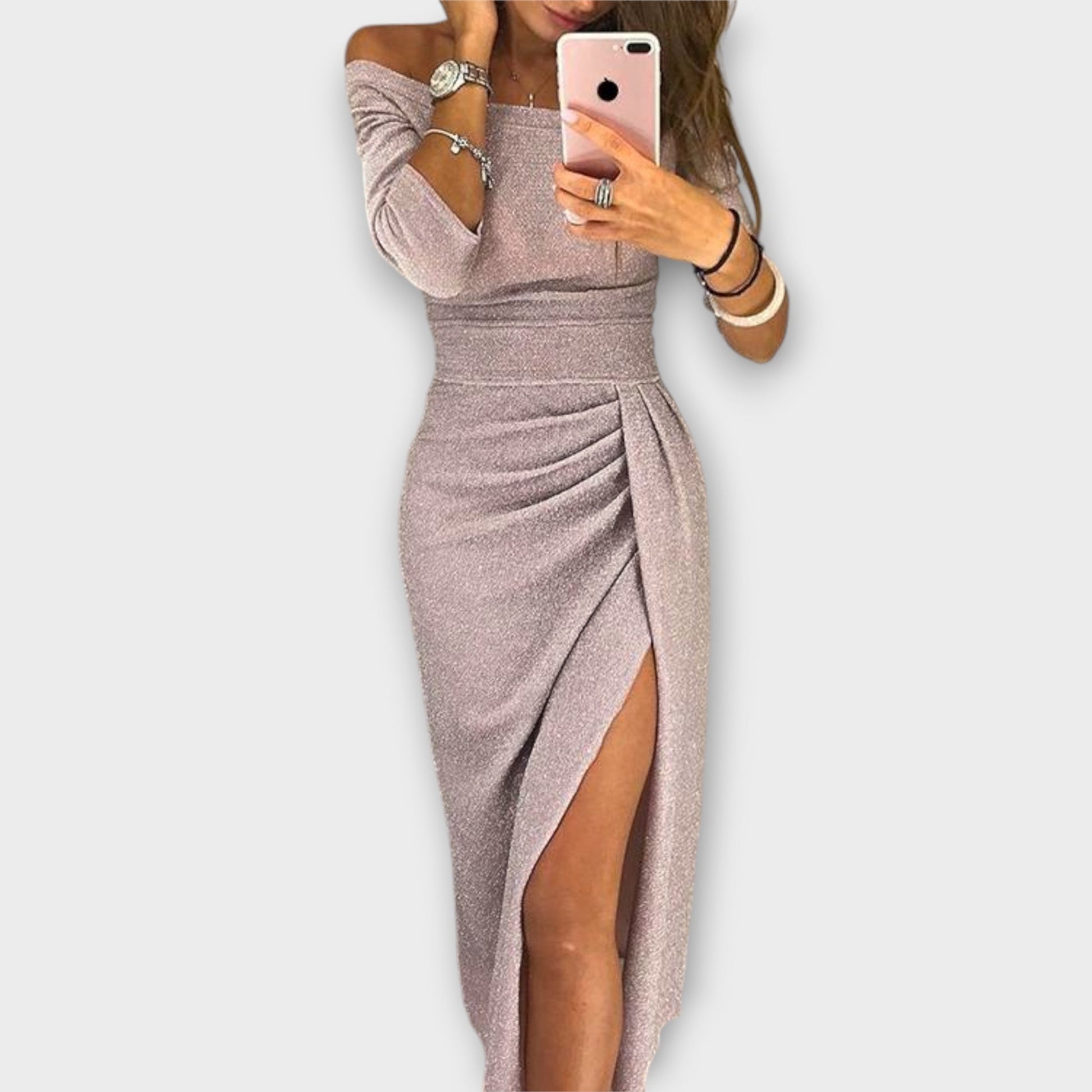 STEPHANIE - ELEGANT OFF-SHOULDER DRESS