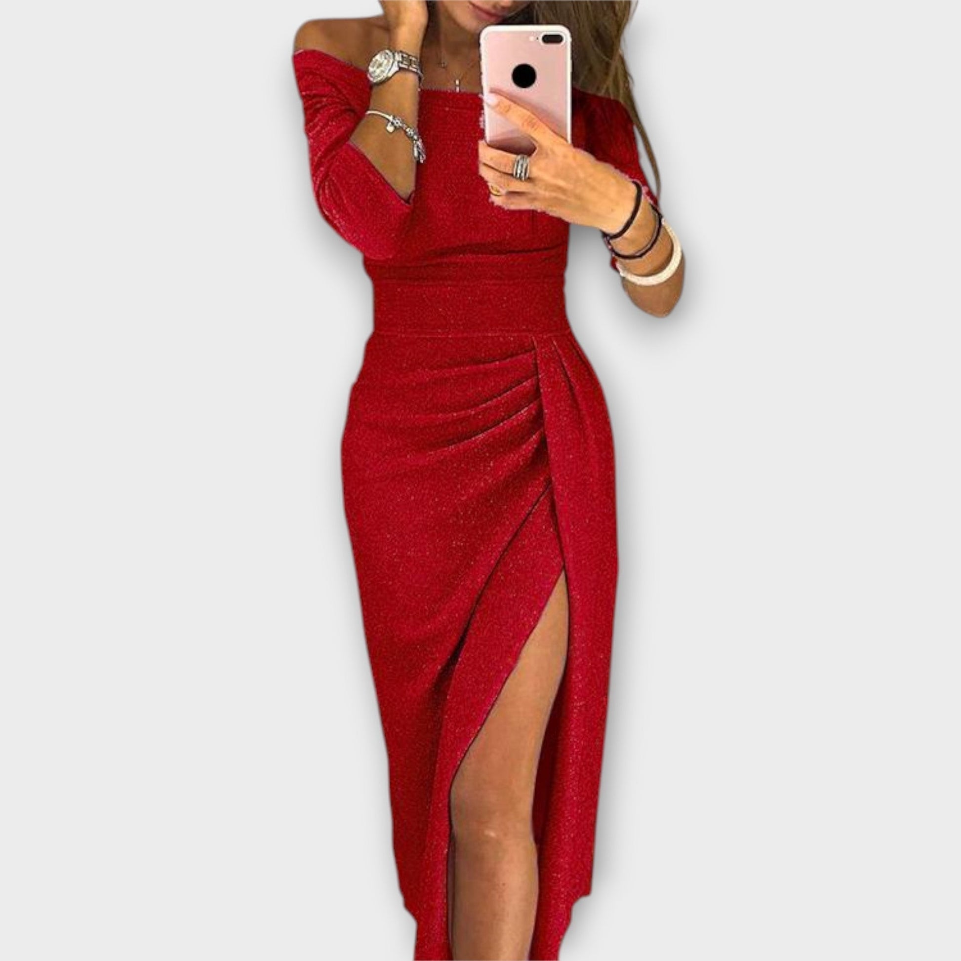 STEPHANIE - ELEGANT OFF-SHOULDER DRESS