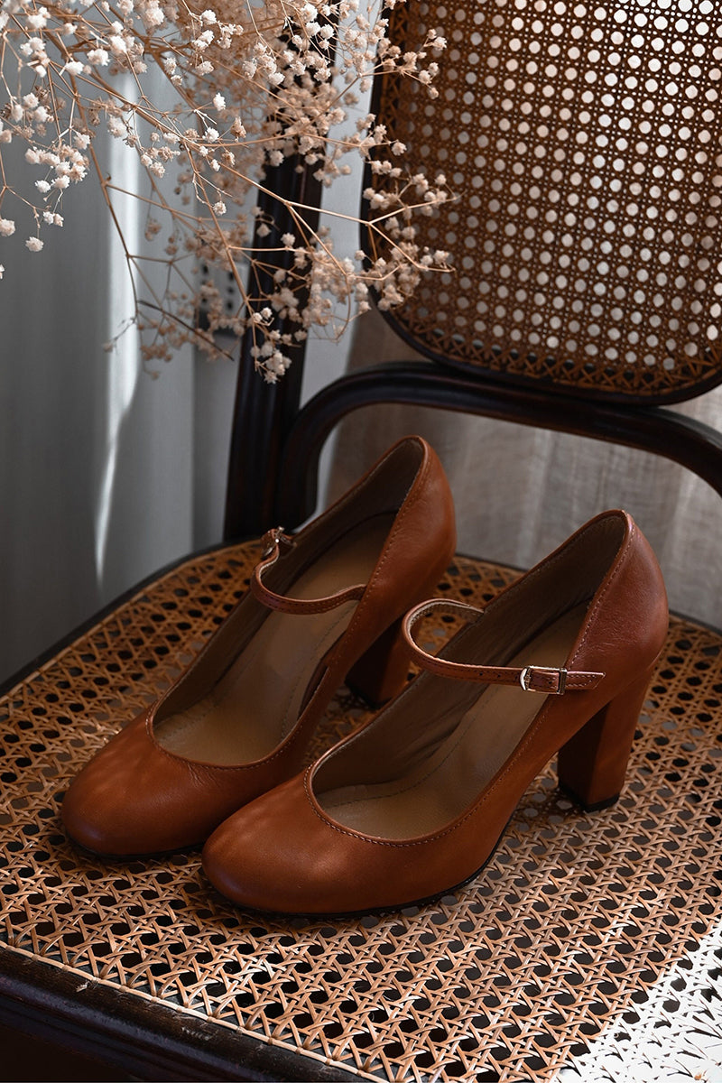 KIMBERLEY – CLASSIC TAN MARY JANE HEEL