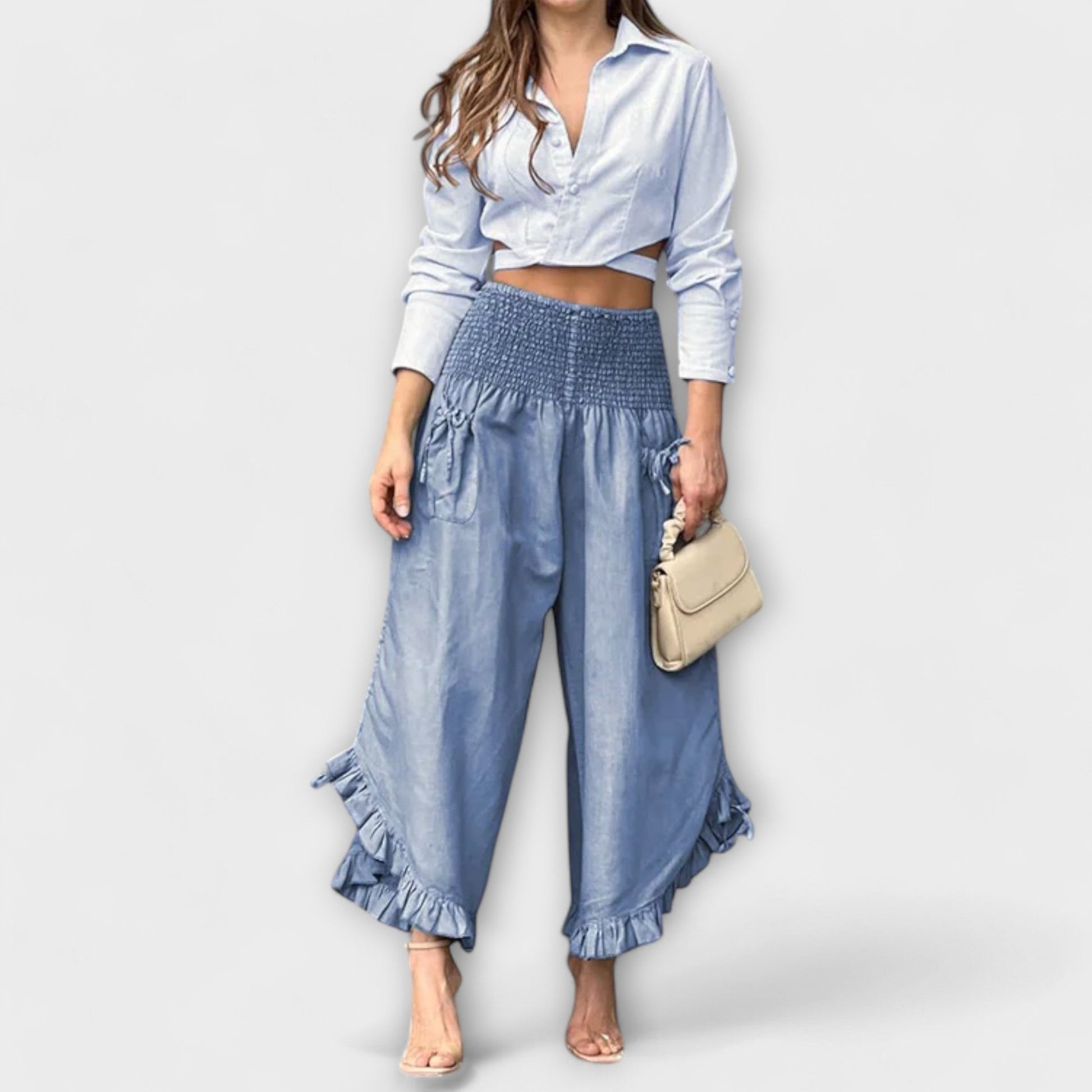 POLLY - ELEGANT DRAPED TROUSERS