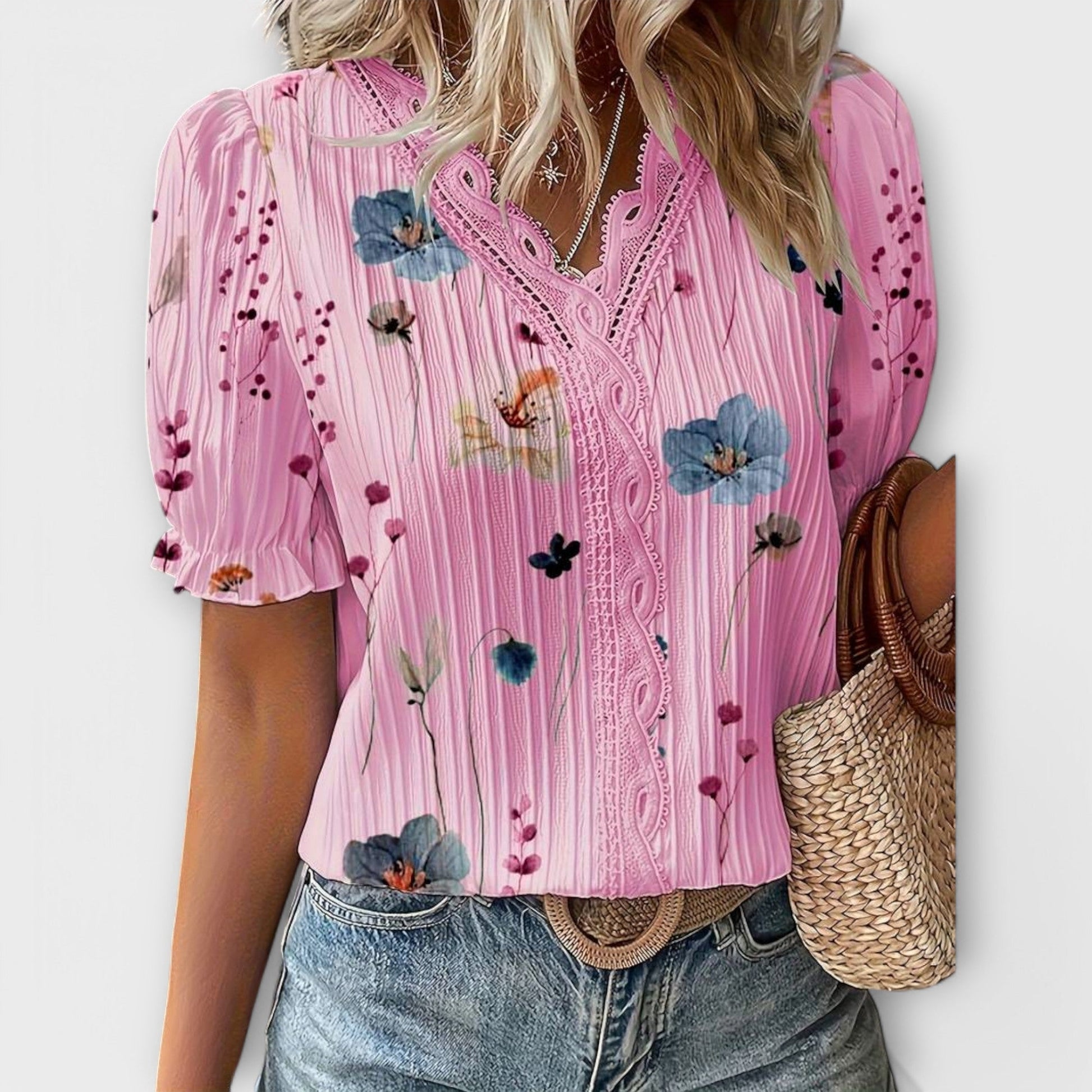 PAULINE - TIMELESS V-NECK BLOUSE