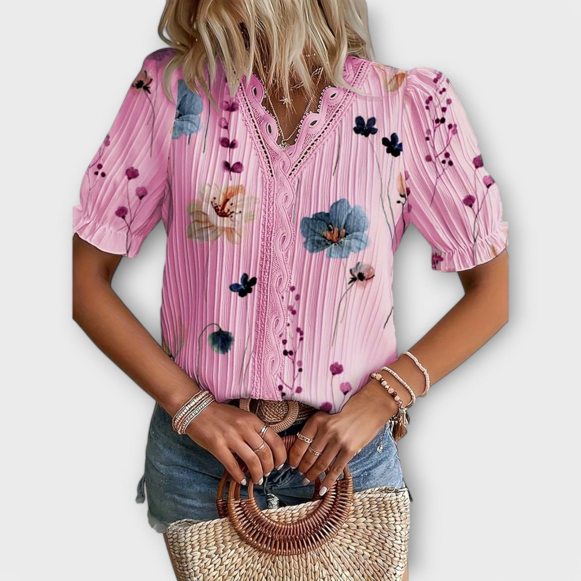 PAULINE - TIMELESS V-NECK BLOUSE