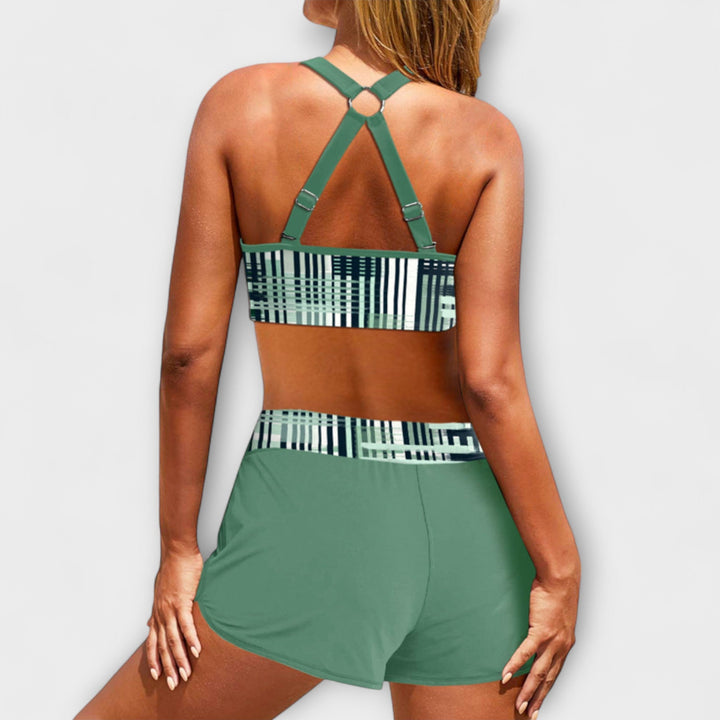 EDITH - RIBBED HIGH-WAIST BIKINI SET