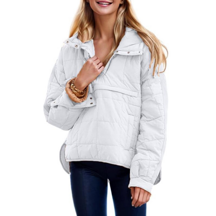 MOIRA – QUILTED PULLOVER PUFFER JACKET