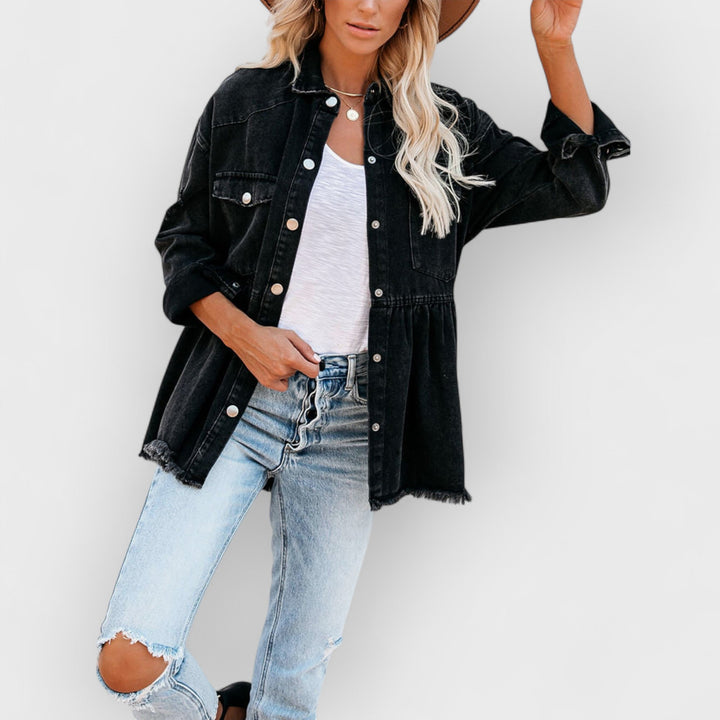 KASIA - DISTRESSED DENIM JACKET