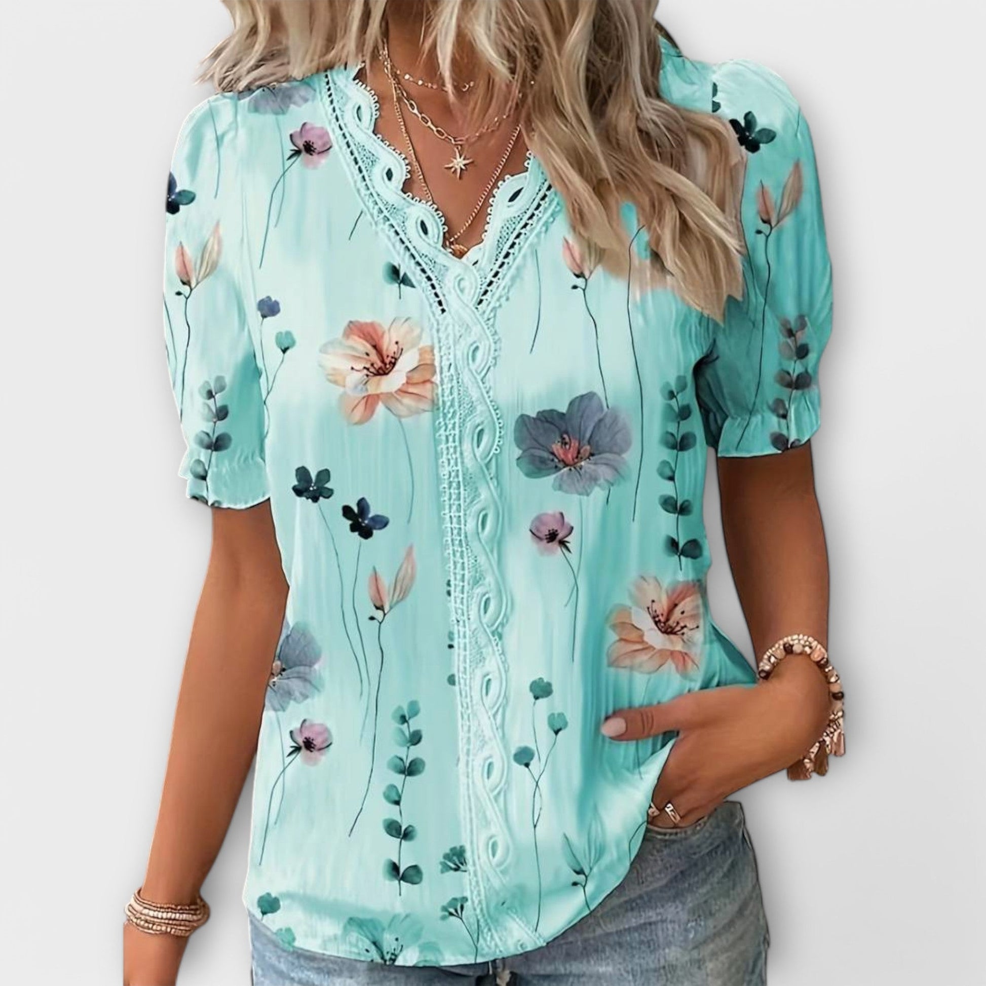 PAULINE - TIMELESS V-NECK BLOUSE
