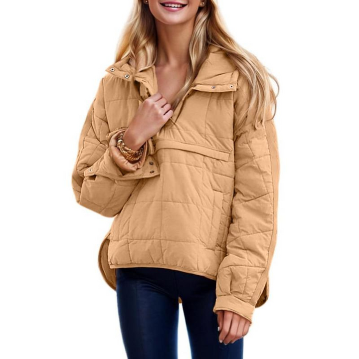 MOIRA – QUILTED PULLOVER PUFFER JACKET