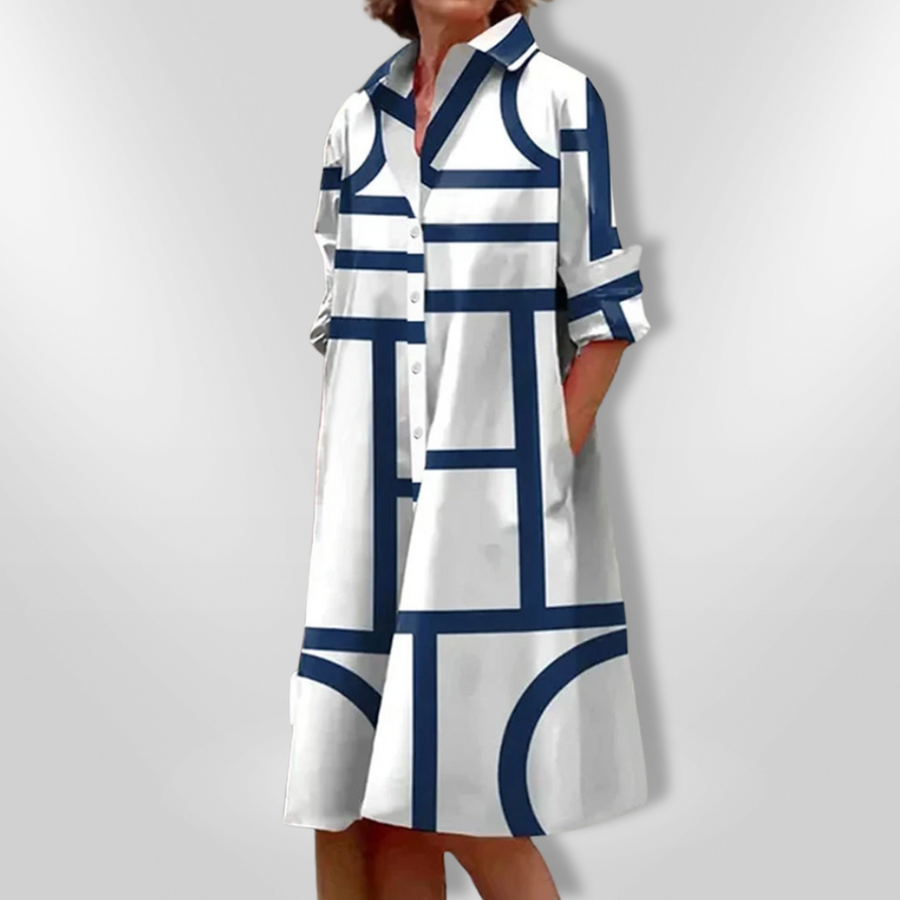 JOYCE - GRAPHIC MIDI DRESS