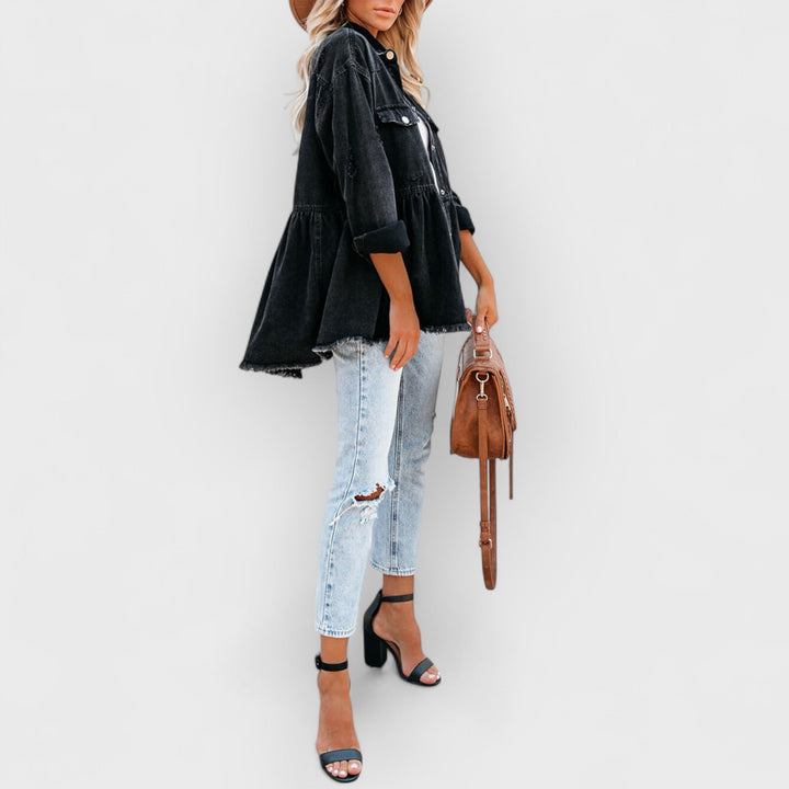 KASIA - DISTRESSED DENIM JACKET