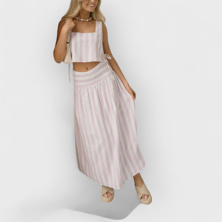 LACEY - STRIPED SKIRT SET