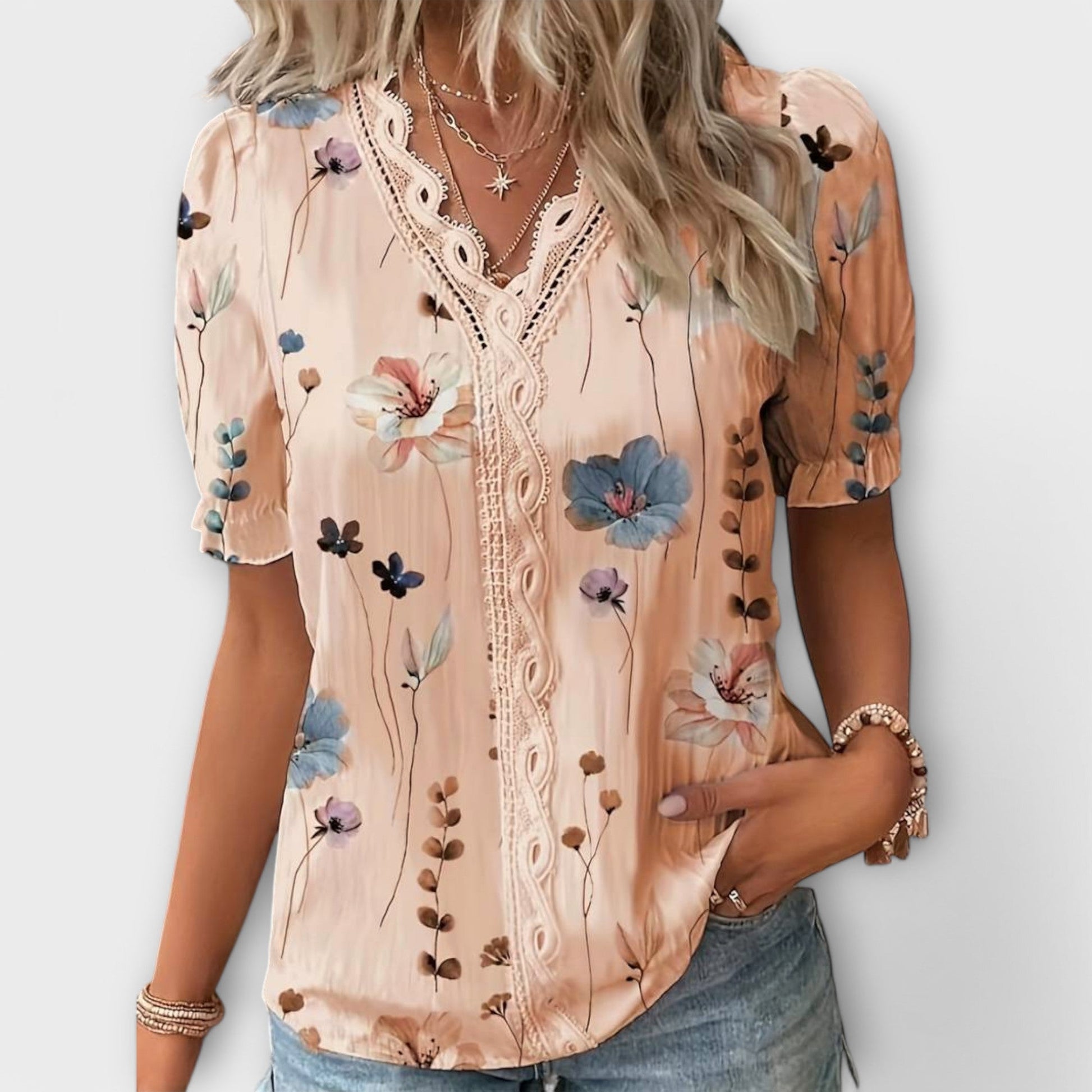 PAULINE - TIMELESS V-NECK BLOUSE