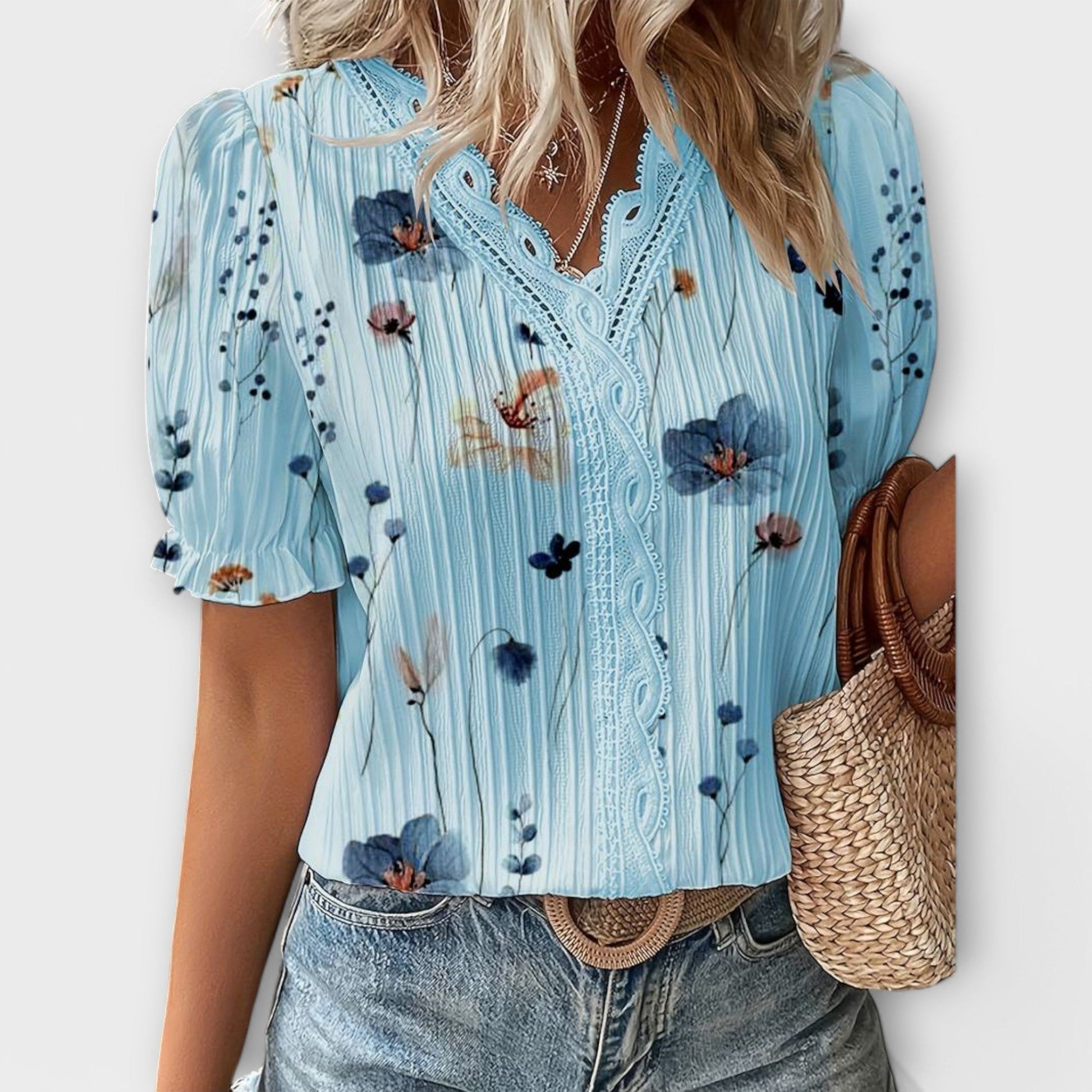 PAULINE - TIMELESS V-NECK BLOUSE