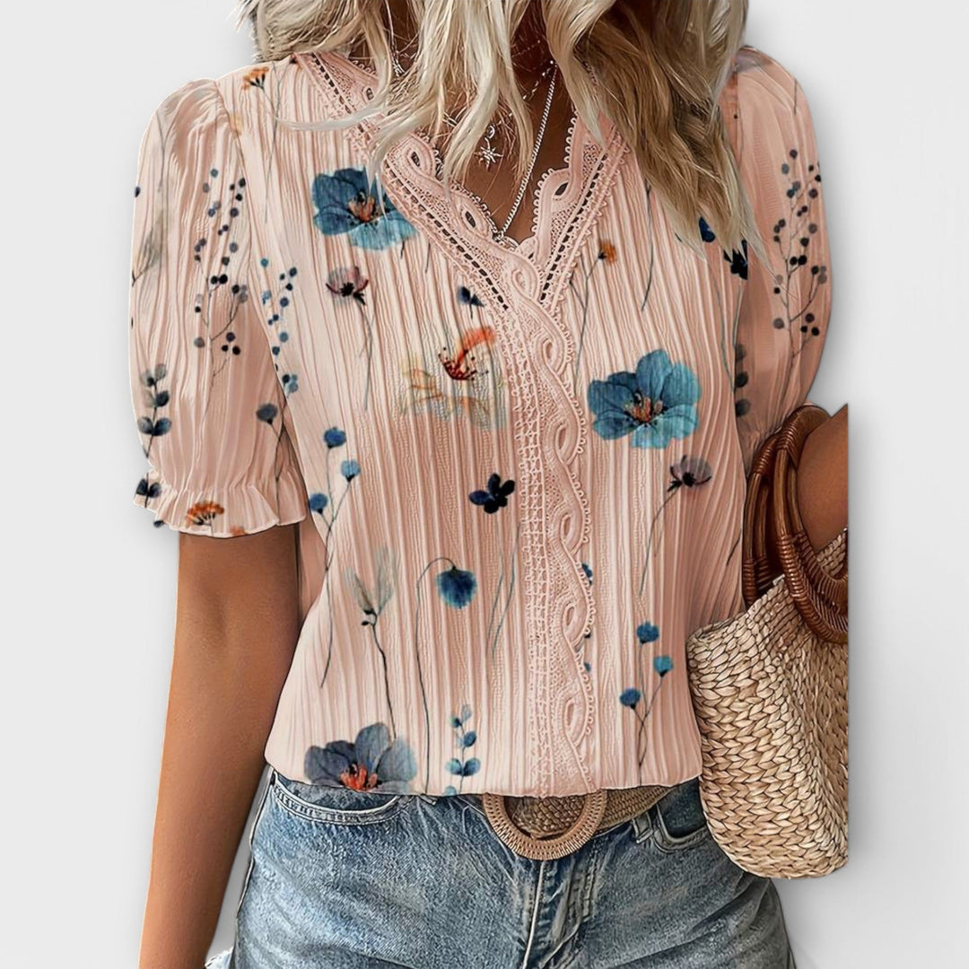 PAULINE - TIMELESS V-NECK BLOUSE