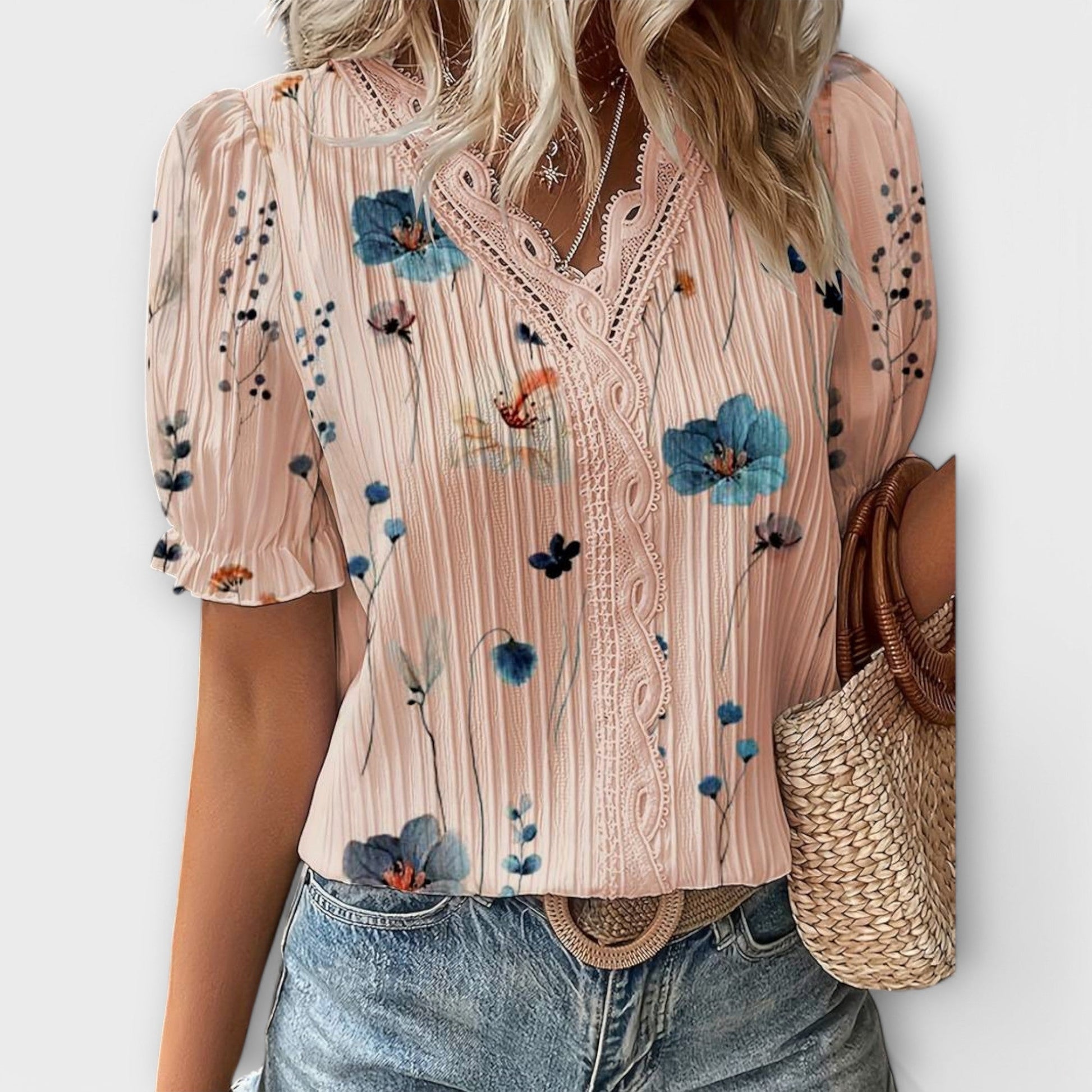 PAULINE - TIMELESS V-NECK BLOUSE