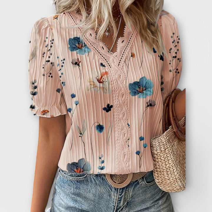 PAULINE - TIMELESS V-NECK BLOUSE