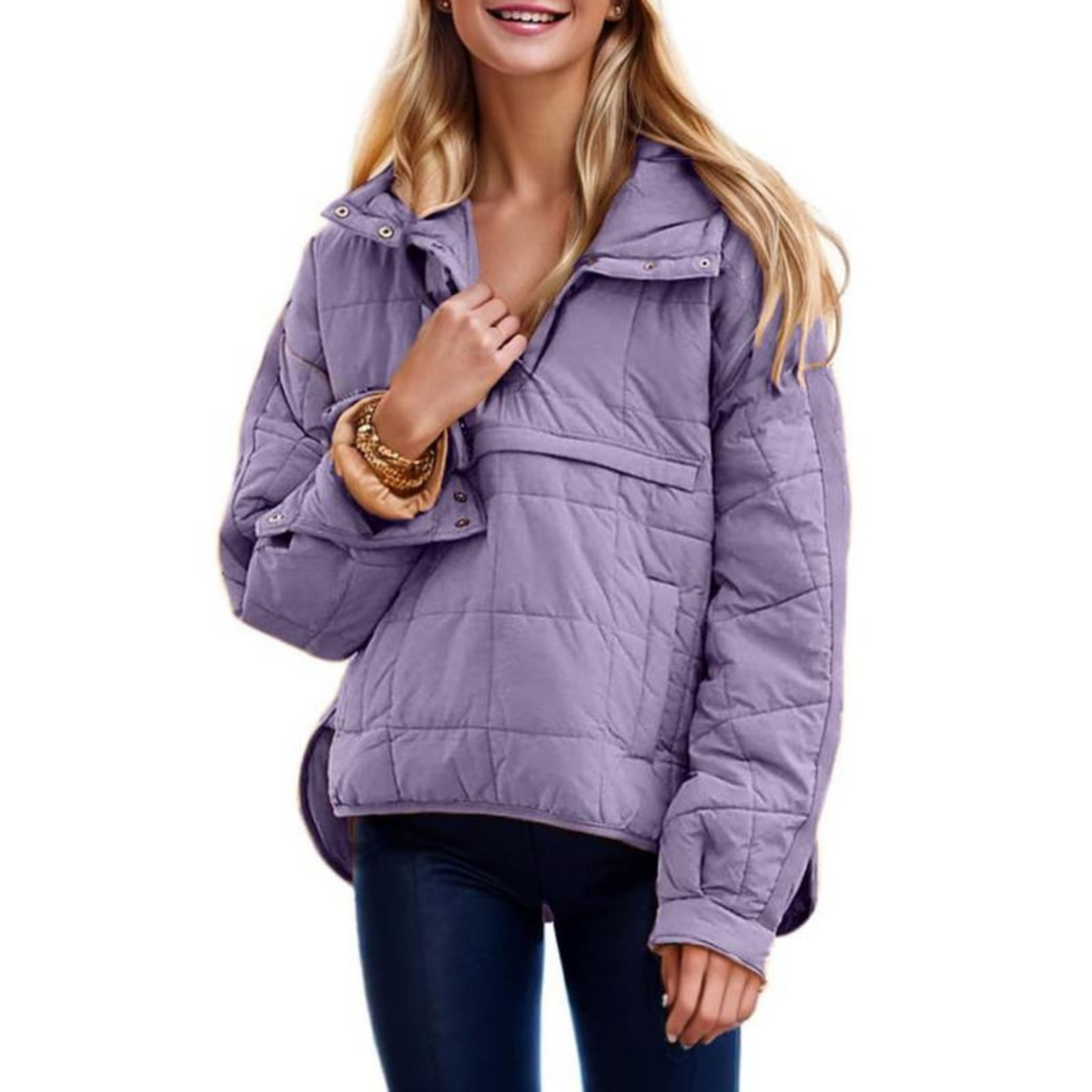 MOIRA – QUILTED PULLOVER PUFFER JACKET