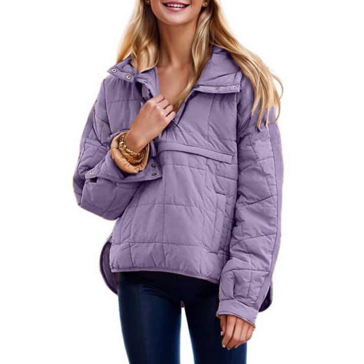 MOIRA – QUILTED PULLOVER PUFFER JACKET