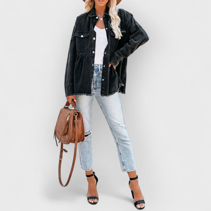 KASIA - DISTRESSED DENIM JACKET
